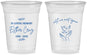 Custom Memorial 16 oz Soft Sided Clear Cups - In Loving Memory | 310004