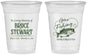Custom Memorial 16 oz Soft Sided Clear Cups - Gone Fishing | 310023