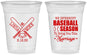 Custom Wedding 16 oz Soft Sided Clear Cups - We Interrupt Baseball | 313