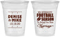 Custom Wedding 16 oz Soft Sided Clear Cups - We Interrupt Football | 314