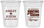 Custom Wedding 16 oz Soft Sided Clear Cups - We Interrupt Hunting | 316