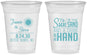 Custom Wedding 16 oz Soft Sided Clear Cups - Sun Sand Drink In My Hand | 319