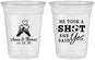 Custom Wedding 16 oz Soft Sided Clear Cups - Took A Shot Soccer | 322