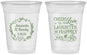 Custom Wedding 16 oz Soft Sided Clear Cups - Love Laughter Happily | 326