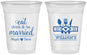 Custom Wedding 16 oz Soft Sided Clear Cups - Eat Drink Be Married | 327