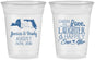 Custom Wedding 16 oz Soft Sided Clear Cups - Love Laughter Happily | 329