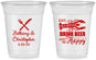Custom Wedding 16 oz Soft Sided Clear Cups - Crawfish Boil | 332
