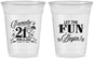 Custom 21st Birthday 16 oz Soft Sided Clear Cups - Let The Fun Begin | 340009