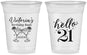 Custom 21st Birthday 16 oz Soft Sided Clear Cups - Hello Twenty One | 340011