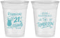 Custom 21st Birthday 16 oz Soft Sided Clear Cups - Drink Responsibly Tomorrow | 340015