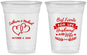 Custom Wedding 16 oz Soft Sided Clear Cups - Best Friends For Life | 349