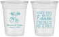 Custom Wedding 16 oz Soft Sided Clear Cups - Sandy Feet Salty Kisses | 357