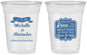 Custom Wedding 16 oz Soft Sided Clear Cups - Love Story | 359