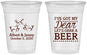 Custom Wedding 16 oz Soft Sided Clear Cups - Dear Beer | 372