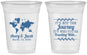 Custom Wedding 16 oz Soft Sided Clear Cups - Journey Traveling With | 374