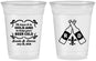 Custom Wedding 16 oz Soft Sided Clear Cups - Fleur De Lis | 378