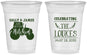 Custom Wedding 16 oz Soft Sided Clear Cups - Tractor | 381