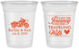 Custom Wedding 16 oz Soft Sided Clear Cups - Journey Traveling With | 388
