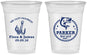 Custom Wedding 16 oz Soft Sided Clear Cups - We Got Hooked Fish | 392