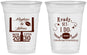 Custom Wedding 16 oz Soft Sided Clear Cups - Football | 394