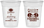 Custom Wedding 16 oz Soft Sided Clear Cups - Hearts United Football | 395