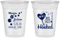Custom Wedding 16 oz Soft Sided Clear Cups - We Got Hooked Fish | 396