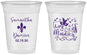 Custom Wedding 16 oz Soft Sided Clear Cups - Mardi Gras | 398