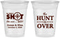 Custom Wedding 16 oz Soft Sided Clear Cups - The Hunt Is Over | 400