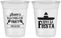 Custom Bachelor Party 16 oz Soft Sided Clear Cups - Viva La Fiesta Mexican | 40001
