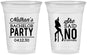 Custom Bachelor Party 16 oz Soft Sided Clear Cups - She Said No Strip Club | 40005