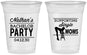 Custom Bachelor Party 16 oz Soft Sided Clear Cups - Strip Club | 40006