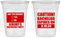 Custom Bachelor Party 16 oz Soft Sided Clear Cups - Caution Expires On | 40012