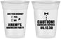 Custom Bachelor Party 16 oz Soft Sided Clear Cups - Caution Expires On | 40013