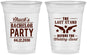 Custom Bachelor Party 16 oz Soft Sided Clear Cups - Last Stand Wedding Bands | 40015