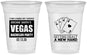 Custom Bachelor Party 16 oz Soft Sided Clear Cups - Las Vegas | 40026