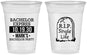 Custom Bachelor Party 16 oz Soft Sided Clear Cups - Rip Single Life | 40028