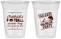 Custom Bachelor Party 16 oz Soft Sided Clear Cups - Football | 40067