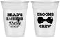 Custom Bachelor Party 16 oz Soft Sided Clear Cups - Grooms Crew | 40070