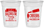 Custom Bachelor Party 16 oz Soft Sided Clear Cups - Cheers | 40072