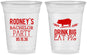 Custom Bachelor Party 16 oz Soft Sided Clear Cups - Bbq | 40088