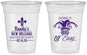 Custom Bachelor Party 16 oz Soft Sided Clear Cups - Mardi Gras | 40089