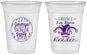 Custom Bachelor Party 16 oz Soft Sided Clear Cups - Mardi Gras | 40090