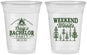 Custom Bachelor Party 16 oz Soft Sided Clear Cups - Camping | 40093