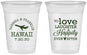 Custom Wedding 16 oz Soft Sided Clear Cups - Love Laughter Happily | 404