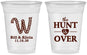 Custom Wedding 16 oz Soft Sided Clear Cups - Monogram Hunt Is Over | 406