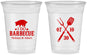 Custom Wedding 16 oz Soft Sided Clear Cups - I Do Barbecue Bbq | 410