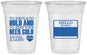 Custom Wedding 16 oz Soft Sided Clear Cups - Hello My Name Is | 418