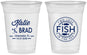 Custom Wedding 16 oz Soft Sided Clear Cups - Two Less Fish In The Sea | 421
