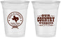 Custom Wedding 16 oz Soft Sided Clear Cups - Country Texas | 424
