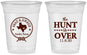 Custom Wedding 16 oz Soft Sided Clear Cups - The Hunt Is Over | 426